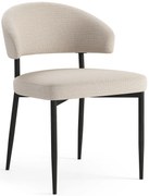 IRIS Beige (tessuto Basel 24) - MODERNA SEDIA IMBOTTITA PER SALONE/SALA DA PRANZO LOFT