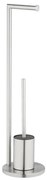 WENKO 25676100 - Set WC FERLA 18x69,5 cm acciaio inossidabile/satinato
