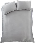 Set copripiumino e federa grigio in raso di seta per letto matrimoniale e per letto esteso 230x220 cm Silky Soft – Catherine Lansfield