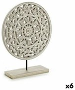 Statua Decorativa Mandala Bianco 30 x 36 x 7 cm (6 Unità)