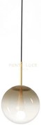 Eva-18 br lampadario a sospensione in vetro 1 luce bronzo d.18cm ca...