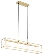 Lampada a sospensione design oro 4 luci bianche - ANIEK