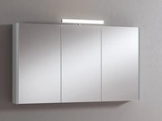 Pensile con luce Akira laccato lucido grigio chiaro L 120 x H 70 x P 15.5 cm