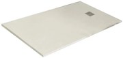 Piatto doccia in resina Strato bianco L 90 x L 80 x H 2.5 cm opaco effetto pietra
