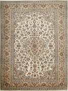 Kashan Tappeto 250 x 330 Beige (Iran) Annodato A Mano