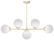 Lampadario a sospensione con supporto rigido FIRA 5xE27/60W/230V oro