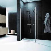 Box doccia con ingresso frontale battente Glam L 70 x H 200 cm, vetro 6 mm vetro senza finitura / trasparente profilo argento spazzolato