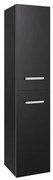 Colonna per mobile bagno Perla SENSEA 2 ante P 36.5 x L 35 x H 160 cm nero laccato truciolare