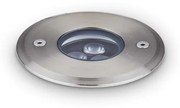 Lampada Da Incasso Moderna Floor Alluminio Cromo Led 3W 3000K Luce Calda