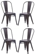 AGATHA - sedia industrial set da 4