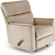Poltrona reclinabile Karim in tessuto beige - H103 cm