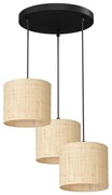 Lampadario a sospensione con filo RATTAN 3xE27/60W/230V rattan