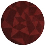 Tappeto rotondo burgundy in lana tessuto a mano ø 160 cm Shard Red – Flair Rugs