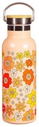 Biberon arancione in acciaio inox 500 ml 70s Floral - Sass & Belle