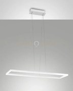 Bard sospensione bianca l.92x32cm a led 3000k - 52w - 5180 lm dimme...