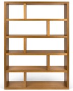 Libreria in legno esotico 120x173 cm Dublin - TemaHome