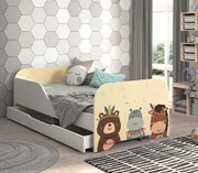 Letto per bambini MIKI 160 x 80 cm con animali safari