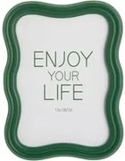 Portafoto 13x18 cm ondulato Enjoy Life verde