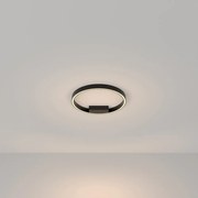 Lampadario A Sospensione Moderno Rim Alluminio Nero 2 Luci Led 25W