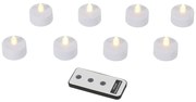 Set di 8 candele a a LED (altezza 4 cm) - Hilight