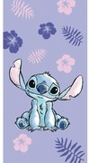 Asciugamano per bambini in cotone viola 70x140 cm Lilo and Stitch - Jerry Fabrics