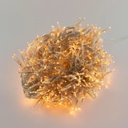 Catenaria Natalizia LED 18.3m 8 GIOCHI DI LUCE Cavo TRASPARENTE IP44 Colore Bianco Caldo 2200 - 2300 °K