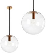 Lampada da soffitto pensile di vetro Lassi Rose Gold 25 cm