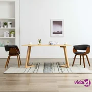 VidaXL Sedie da pranzo 4 pz grigie in legno piegato e tessuto Sedie sala da  pranzo 