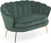Divano fisso Amorinito XL in velluto verde