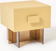 Comodino con gambe in vetro Kuno