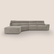 Clark Divano angolare con opzione relax elettrico in tessuto smacchiabile impermeabile T17 beige