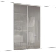 Kit anta scorrevole con binario Boston 2 ante trasparente L 120 x H 270 cm