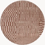 Tappeto rotondo jacquard lavabile da interno-esterno Berber