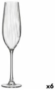 Calice da champagne Bohemia Crystal Optic Trasparente Vetro 260 ml (6 Unità)