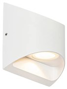 Lampada da parete per esterni moderna bianca incl. LED 2 luci IP54 - Mal