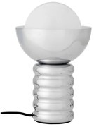 Lampada da tavolo argentata con paralume in vetro (altezza totale 32 cm) Spike – Bloomingville