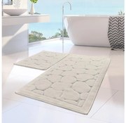SET 2x Tappeto da bagno LINO 60/100 cm beige