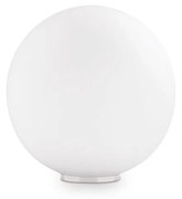 Lampada Da Scrivania-Ufficio Moderna Mapa Vetro Bianco 1 Luce E27 D20Cm