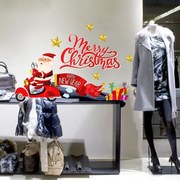 Babbo natale sulla vespa | Vetrofania