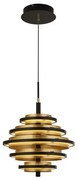 Hive 5lt pendant - metallo nero e foglia oro