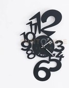 Orologio da parete giocoso lupin nero in ferro 30x48cmh