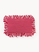 Copricuscino in maglia a righe con volant Blaise