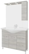 Mobile bagno da terra con lavabo e sifone L 105 x H 81.5 x P 50.5 cm legno grigio in truciolare, 2 ante 2 cassetti per vasca centrale Symoa