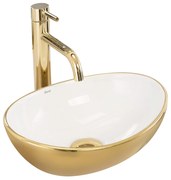 Lavabo da appoggio Rea Sofia Mini White / Gold