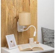 Brilagi - Applique a LED NUBILA 1xE27/25W/230V +LED/3W bianco/marrone chiaro