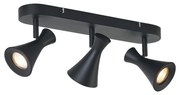 Faretto da soffitto moderno nero a 3 luci regolabile - Triangle