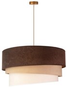 Duolla - Lampadario a sospensione con filo DEVON 1xE27/40W/230V diametro 45 cm marrone/beige