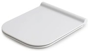Copriwater Smash rettangolare dedicato per serie sanitari con chiusura rallentata sganciabile in resina bianco