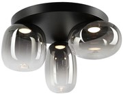 Plafoniera LED VASO LED/12W/230V diametro 42 cm nero/fumé