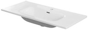 Lavabo da incasso 100x46 cm in ceramica bianco lucido